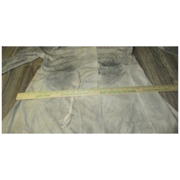 Vocal Grey Brown Faux Suede Lace Bell Slv Cardigan Jacket Size XL Fairy Grung - Picture 10 of 15